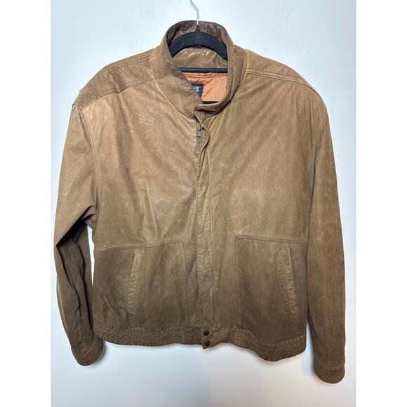 Vintage Snyder Leather Men's Size XL Thermolite Brown Leather Aviator Jacket - Picture 1 of 15